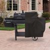 Modern Leisure Basics Grill Cover, Fits Dual Fuel Grills with Central Chimneys, 75 in. Lx32 in. Wx5 in. H, Black 3056